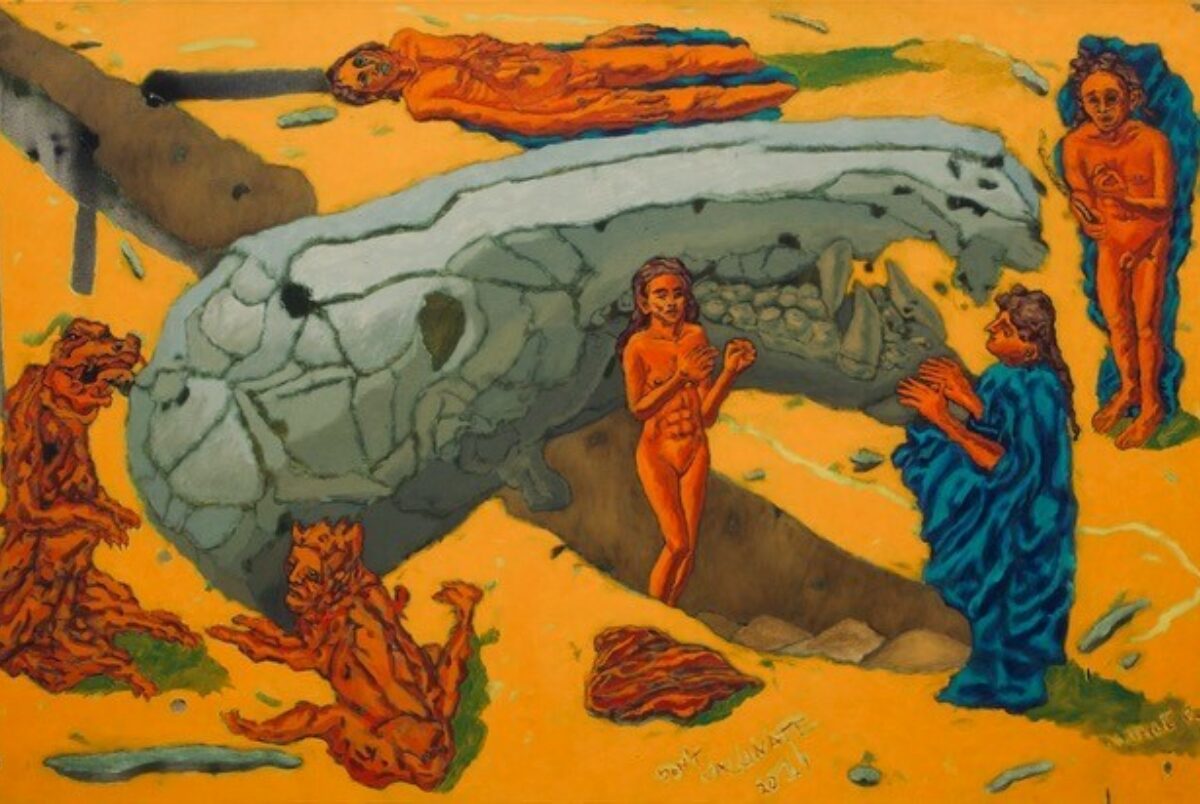 Hans Georg Kohler Craniet olje pa lerret 87 x 135 cm